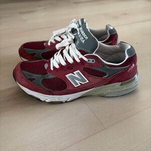 new balance 993 made in usa burgundy mens US sz 9.5 discontinued colorway rare